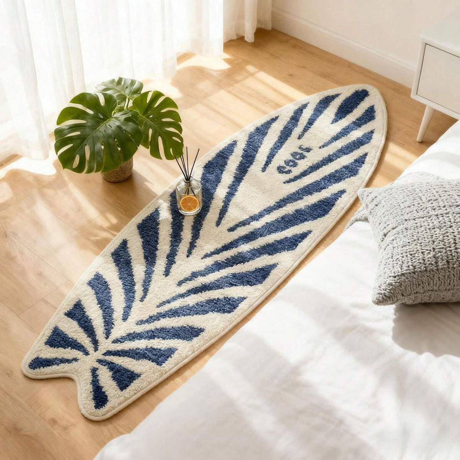 1pc Surfboard Shaped Rug, Y2K Decor Soft Non-Slip Carpet Mat For Living Room, Bedroom, Doorway